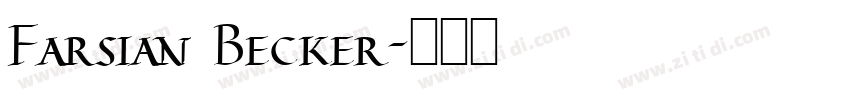 Farsian Becker字体转换